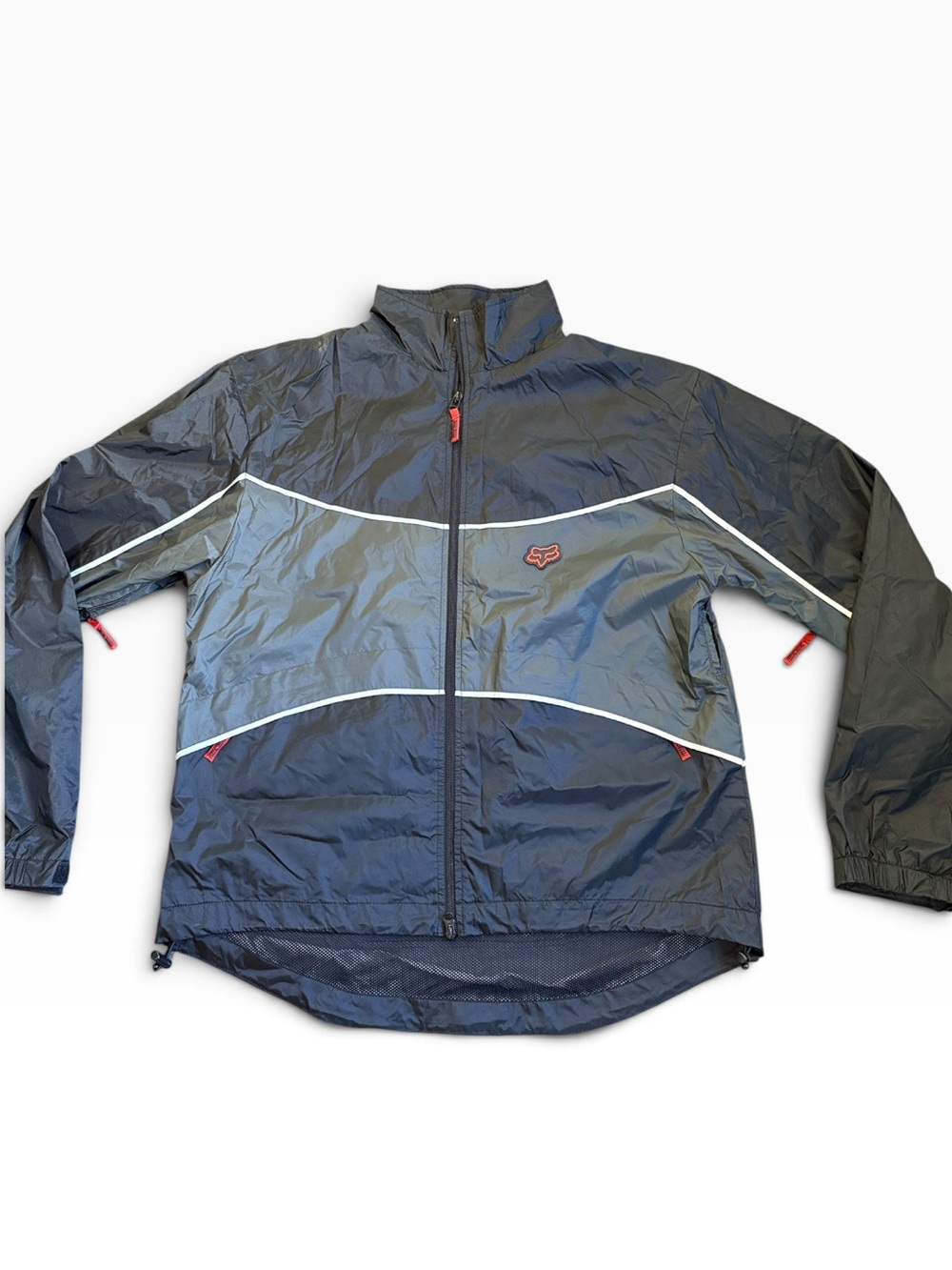 Fox Racing Windbreaker Performance Jacket Men’s XL Black/Gray Full Zip